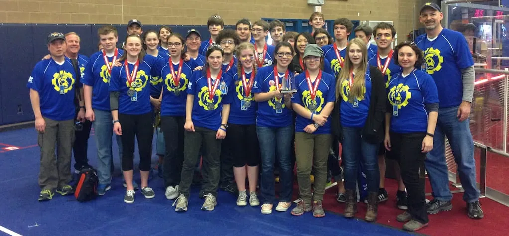 The Spartronics team at the 2015 Girls Gen competition