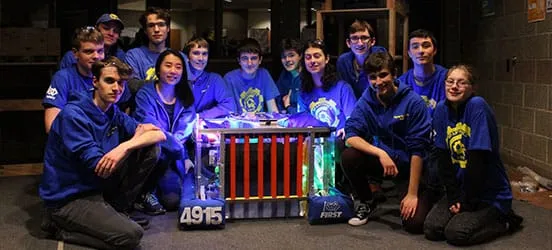 Spartronics students with their robot