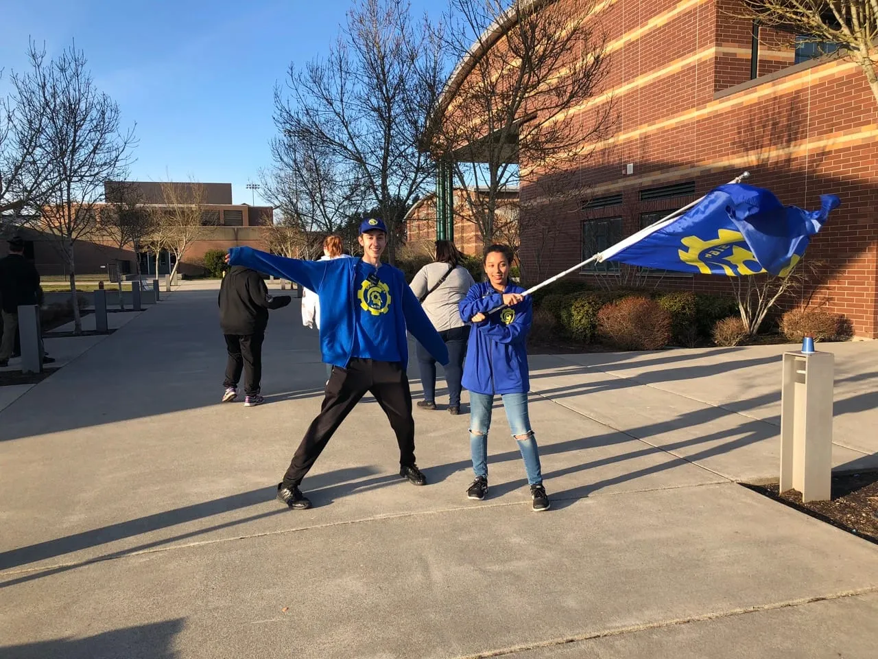 Spartronic team members wave in visitors!