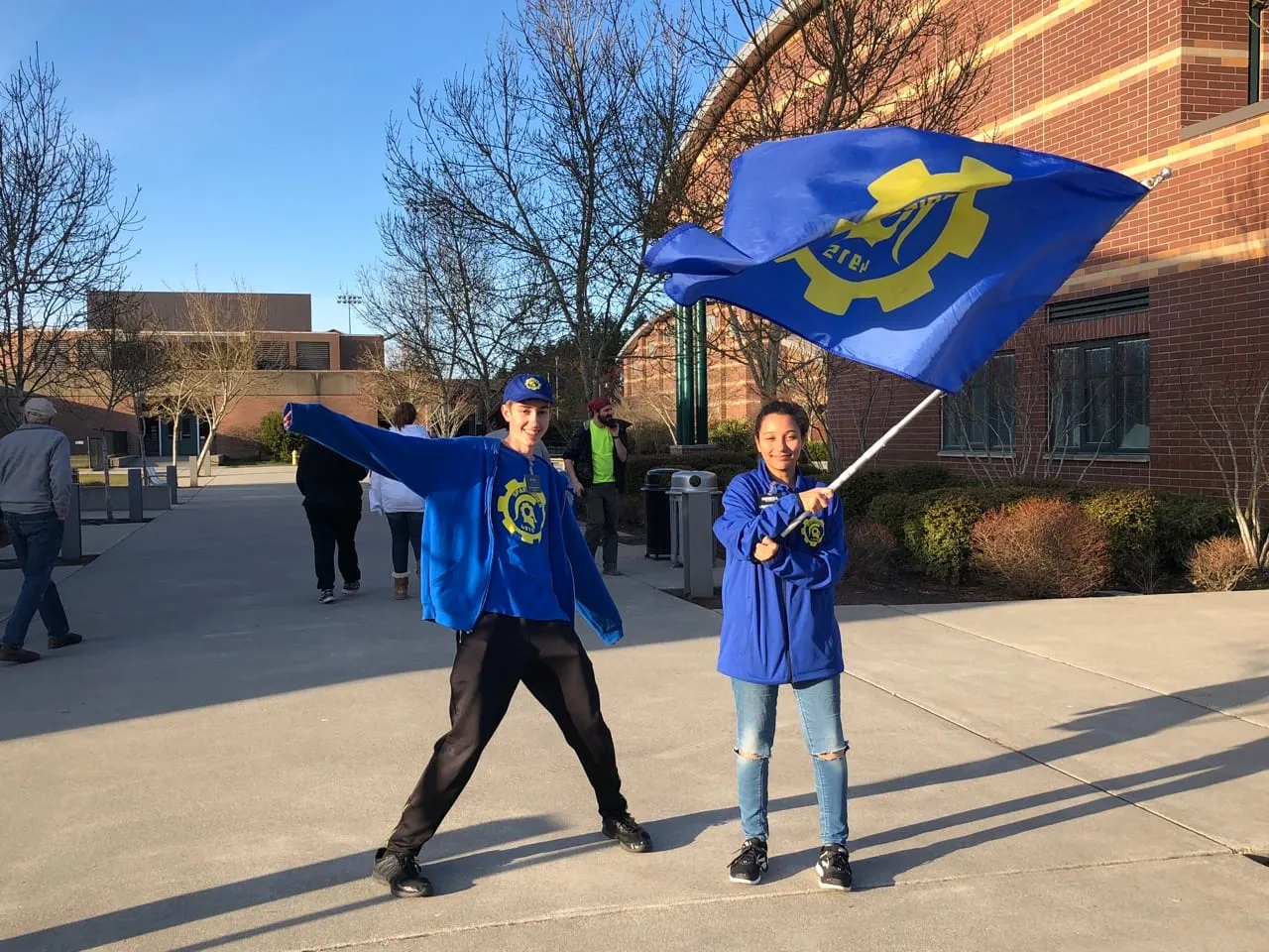 Spartronic team members wave in visitors!